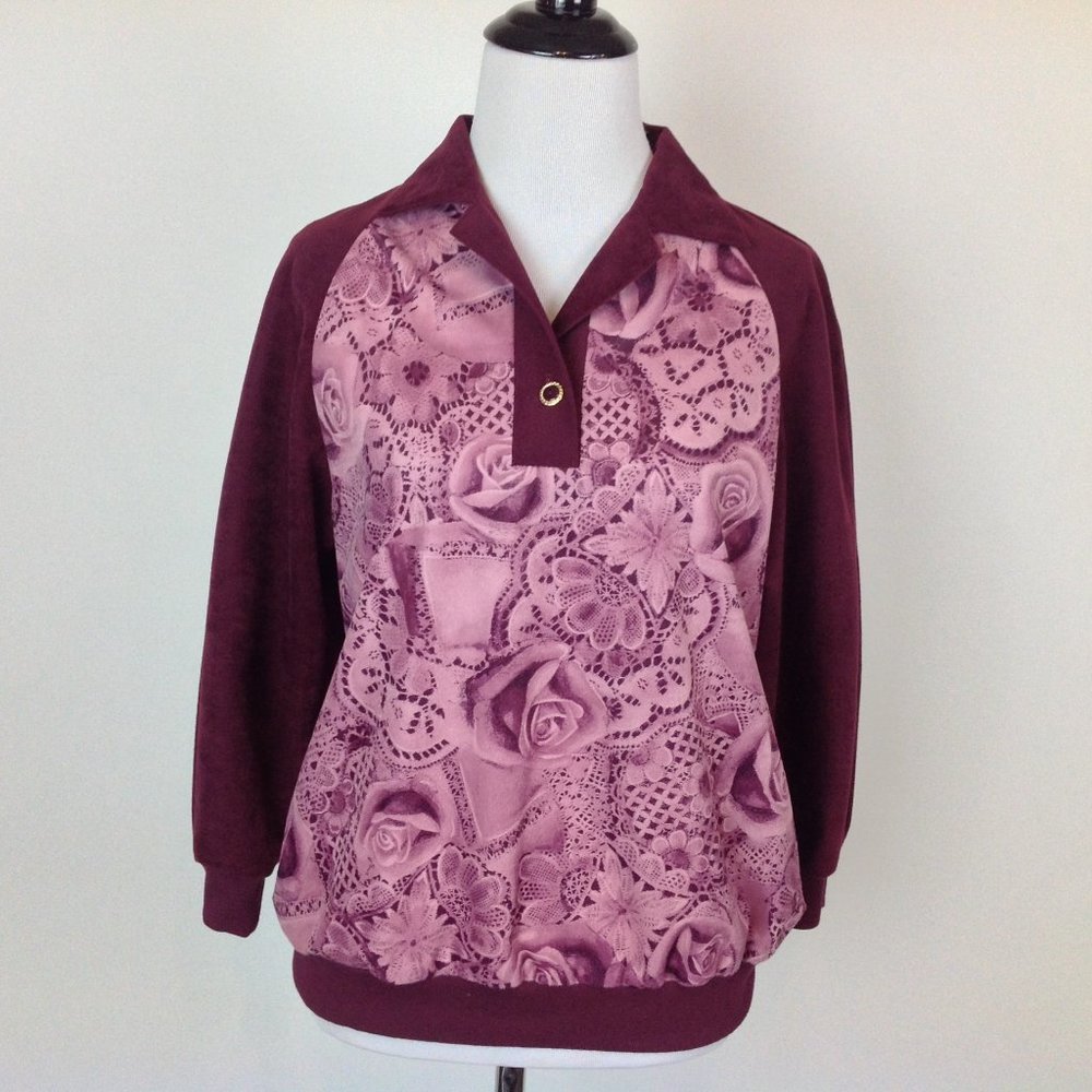 Vintage G.W. Graff Top Womens Small Floral